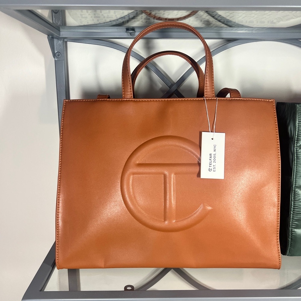 Telfar Tan Leather Tote Bag